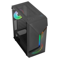 Boitier Moyen Tour ATX AeroCool Scape V3 RGB avec panneau vitré (Noir)