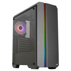 Boitier Moyen Tour ATX AeroCool Genesis ARGB avec panneau vitré (Noir)
