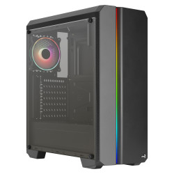 Boitier Moyen Tour ATX AeroCool Genesis ARGB avec panneau vitré (Noir)