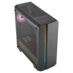 Boitier Moyen Tour ATX AeroCool Genesis ARGB avec panneau vitré (Noir)
