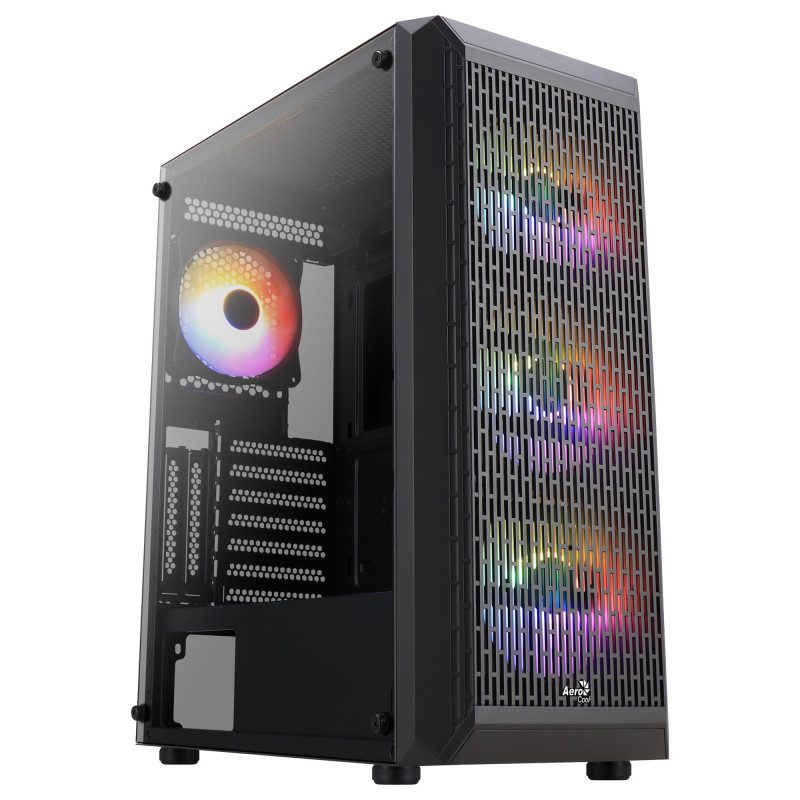 Boitier Moyen Tour ATX AeroCool Beam v2 RGB avec panneaux vitrés (Noir) Boitier Moyen Tour ATX AeroCool Beam v2 RGB avec panneaux vitrés (Noir)