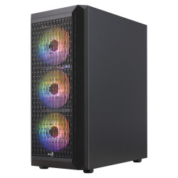 Boitier Moyen Tour ATX AeroCool Beam v2 RGB avec panneaux vitrés (Noir)