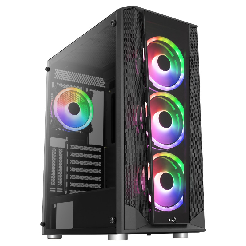 Boitier Moyen Tour ATX AeroCool Prism v3 ARGB avec panneaux vitrés (Noir) Boitier Moyen Tour ATX AeroCool Prism v3 ARGB avec panneaux vitrés (Noir)