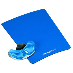 Tapis de souris avec repose poignet Fellowes Health-V Crystal (Bleu)