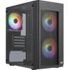 Boitier Moyen Tour ATX AeroCool Hexform RGB avec panneaux vitrés (Noir)