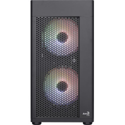 Boitier Moyen Tour ATX AeroCool Hexform RGB avec panneaux vitrés (Noir)