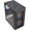 Boitier Moyen Tour ATX AeroCool Hexform RGB avec panneaux vitrés (Noir)