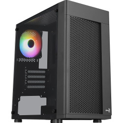 Boitier Moyen Tour ATX AeroCool Hexform RGB avec panneaux vitrés (Noir)