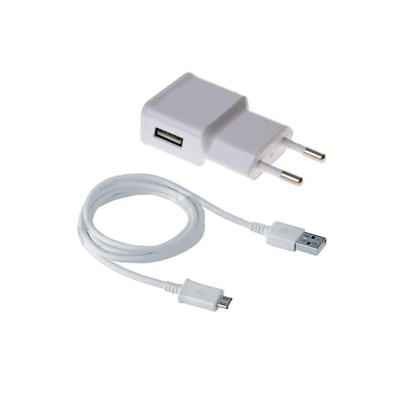 Chargeur Micro USB 5V/2A pour Smartphone ou Tablette - Blanc Chargeur Micro USB 5V/2A pour Smartphone ou Tablette - Blanc