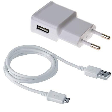 Chargeur Micro USB 5V/2A pour Smartphone ou Tablette - Blanc