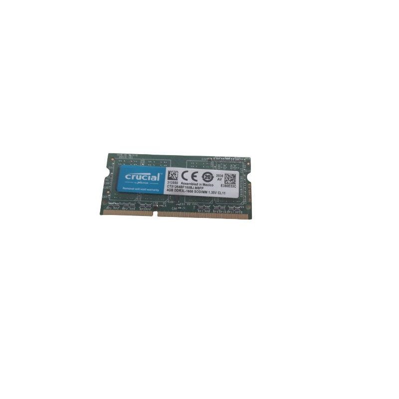 OCCASION- Ram Crucial 4GB DDR3L-1600 SODIMM 1.35V CL11 CT51264BF160BJ.M8FP " OCCASION- Ram Crucial 4GB DDR3L-1600 SODIMM 1.35V CL11 CT51264BF160BJ.M8FP "