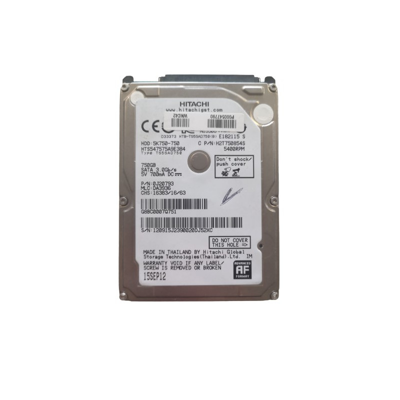 Disque Dur / HDD - Hitachi - HTB-TS5SAD750 - 750 Gb - SATA 2 - 2.5' Disque Dur / HDD - Hitachi - HTB-TS5SAD750 - 750 Gb - SATA 2 - 2.5'