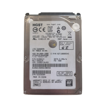 Disque Dur / HDD - HGST Hitachi - HTB-TS5SAF100 - 1TB - SATA 2 - 2.5'