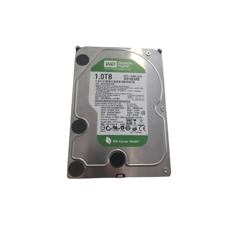 OCCASION - Disque dur Western Digital 1TB SATA 3.5" 5400TR/MIN