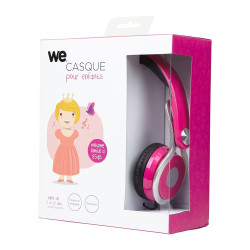 Casque Audio WE Enfant Rose ( 3 à 10 ans)