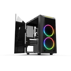 Boitier Mini Tour Micro ATX Gamdias Talos E1 RGB avec panneaux vitrés (Noir)
