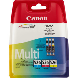 Pack 3 cartouches d'encre CANON CLI-526C M Y (3 couleurs)
