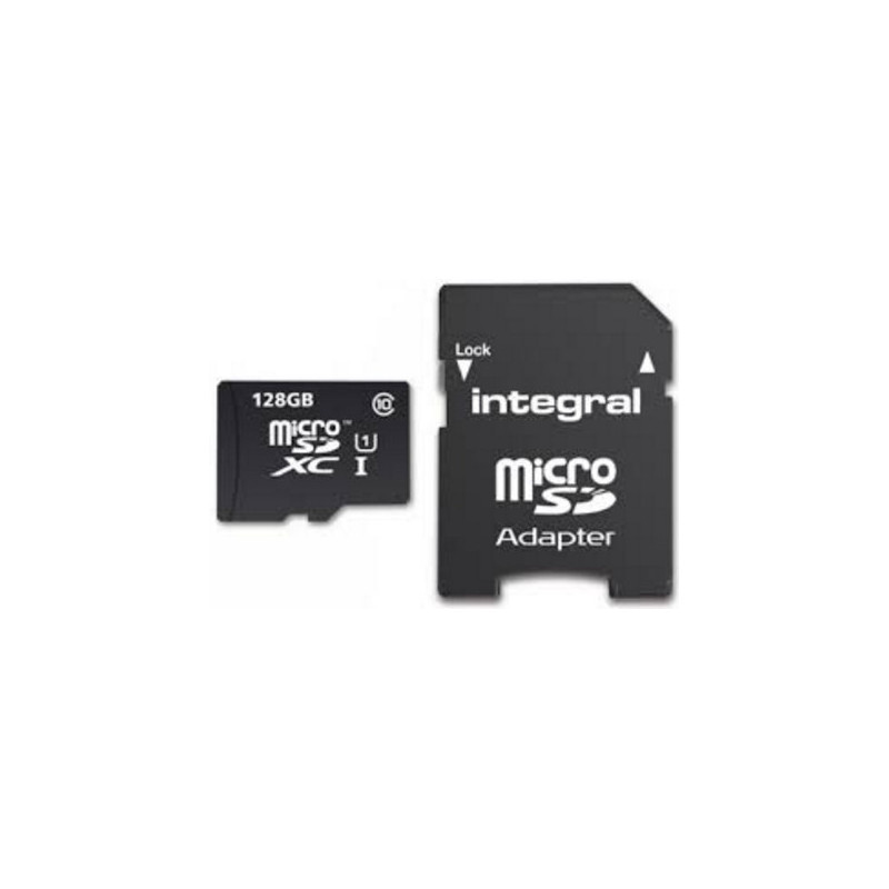 Carte mémoire Micro SD Integral UltimaPro A1 Spécial Tablettes Smartphones 128 Go + adaptateur SD