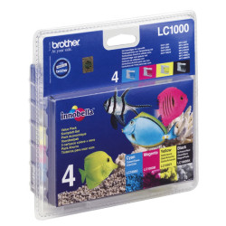 Pack 4 cartouches d'encre Brother LC1000