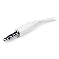 Adaptateur 2 x jack 3,5 (Mirco + Casque) vers 1 x Jack 3,5 (Blanc)