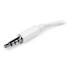 Adaptateur 2 x jack 3,5 (Mirco + Casque) vers 1 x Jack 3,5 (Blanc)