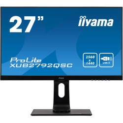 Ecran IIYAMA 27 Noir dalle IPS 4ms ULTRA MINCE 2560x1440 16 9 350 cd m  4ms 1xH