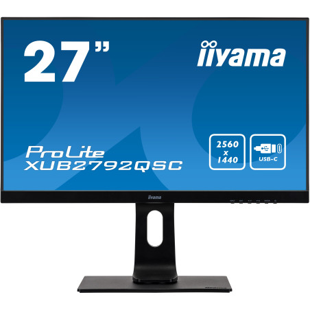 Ecran IIYAMA 27 Noir dalle IPS 4ms ULTRA MINCE 2560x1440 16 9 350 cd m  4ms 1xH