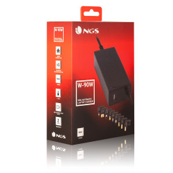 Chargeur universel NGS pour ordinateur portable 90W (9 embouts)