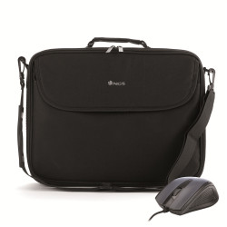 Sacoche Ordinateur Portable NGS Monray Bureau Kit 16"max avec souris USB (Noir)