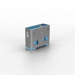 Lot de 10 Cadenas pour port USB Lindy (Gris Bleu)
