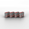 Lot de 4 Cadenas pour port USB Lindy (Gris Rouge)