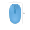 Souris sans fil Microsoft Wireless Mobile Mouse 1850 (Bleu)