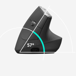 Souris sans fil Bluetooth ergonomique Logitech MX Vertical (Noir)