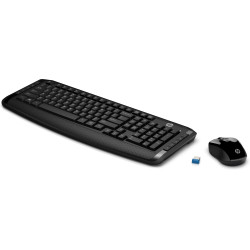 Pack Clavier - Souris sans fil HP 300 (Noir)