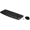 Pack Clavier - Souris sans fil HP 300 (Noir)