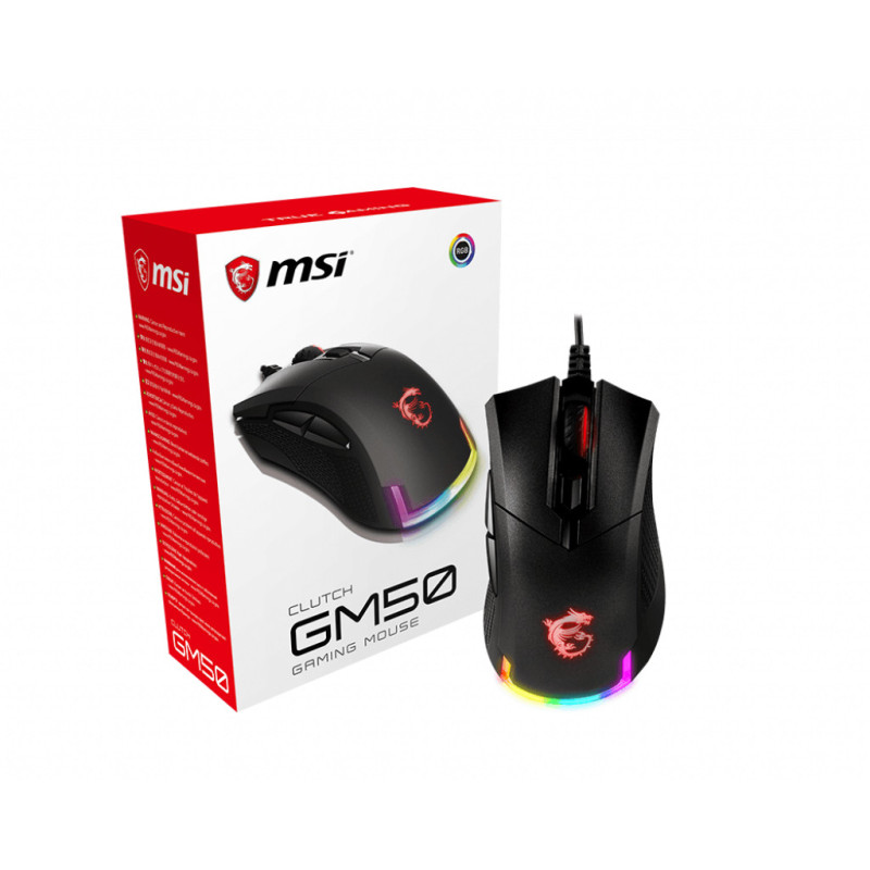Souris filaire Gamer MSI Clutch GM50 RGB (Noir)