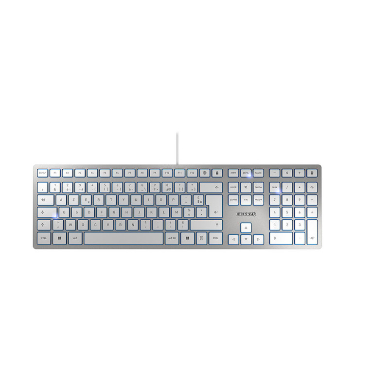 Clavier Cherry KC-6000 USB (Argent Blanc)