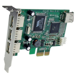 Carte PCI-Express Startech USB 2.0 - 3 ports externes + 1 port interne