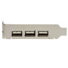 Carte PCI-Express Startech USB 2.0 - 3 ports externes + 1 port interne