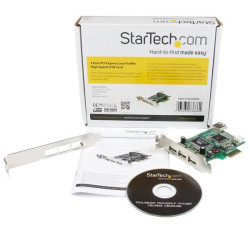 Carte PCI-Express Startech USB 2.0 - 3 ports externes + 1 port interne