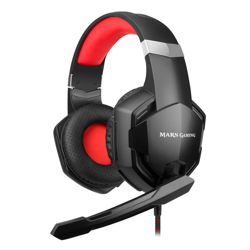 Casque Micro Gamer Mars Gaming MHX (Noir Rouge)
