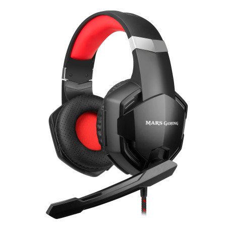 Casque Micro Gamer Mars Gaming MHX (Noir Rouge)