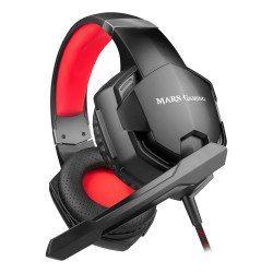 Casque Micro Gamer Mars Gaming MHX (Noir Rouge)