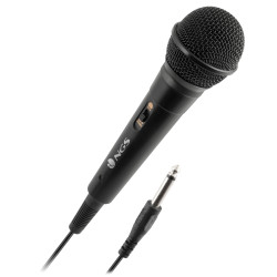 Microphone filaire NGS Singer Fire Jack 6,35mm 3m (Noir)