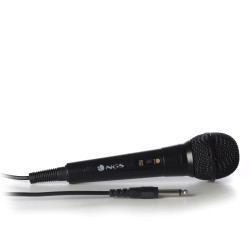 Microphone filaire NGS Singer Fire Jack 6,35mm 3m (Noir)