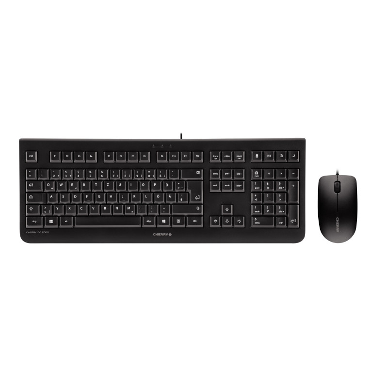 Pack Clavier - Souris Cherry DC-2000 Qwerty Espagnol (Noir)