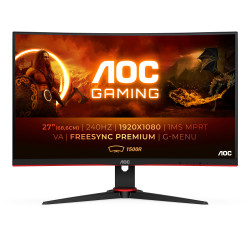 Ecran LED 27" incurvé AOC C27G2ZE Full HD (Noir Rouge) 240Hz