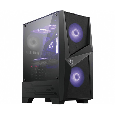 Boitier Moyen Tour ATX MSI Mag Forge 100M RGB avec panneau vitré (Noir)