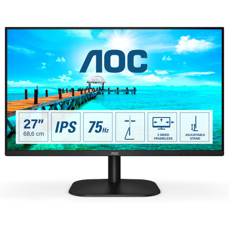Ecran LED 27" AOC 27B2H Full HD (Noir)
