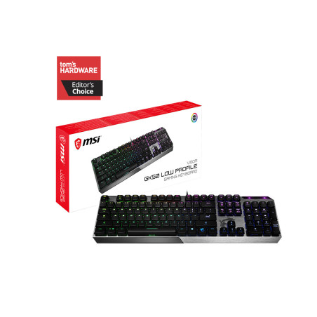 Clavier Gamer mécanique (Kailh Low Profile) MSI Vigor GK50 RGB (Noir)